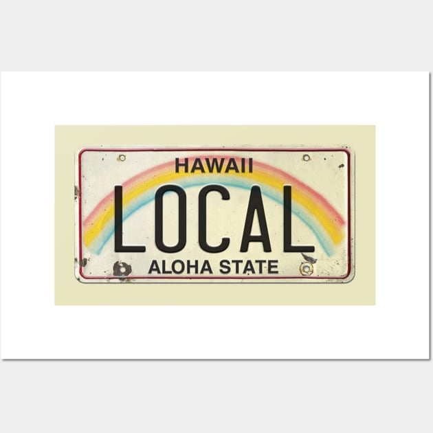 Local Vintage Hawaii License Plate Wall Art by HaleiwaNorthShoreSign